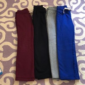 4 pairs of Lands’end fleeced lined sweatpants